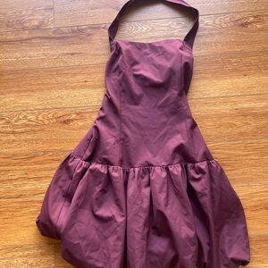 NWT Elegant Aritzia  Burgundy Halter Dress